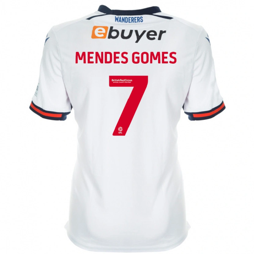 Danxen Enfant Maillot Carlos Mendes #7 Blanc Tenues Domicile 2024/25 T-Shirt