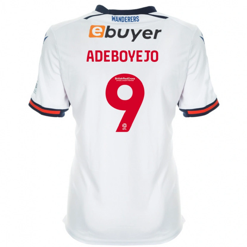 Danxen Enfant Maillot Victor Adeboyejo #9 Blanc Tenues Domicile 2024/25 T-Shirt