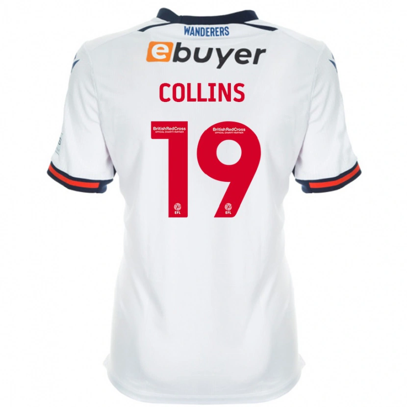 Danxen Enfant Maillot Aaron Collins #19 Blanc Tenues Domicile 2024/25 T-Shirt