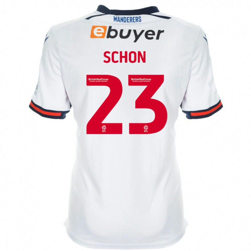 Danxen Enfant Maillot Szabolcs Schön #23 Blanc Tenues Domicile 2024/25 T-Shirt