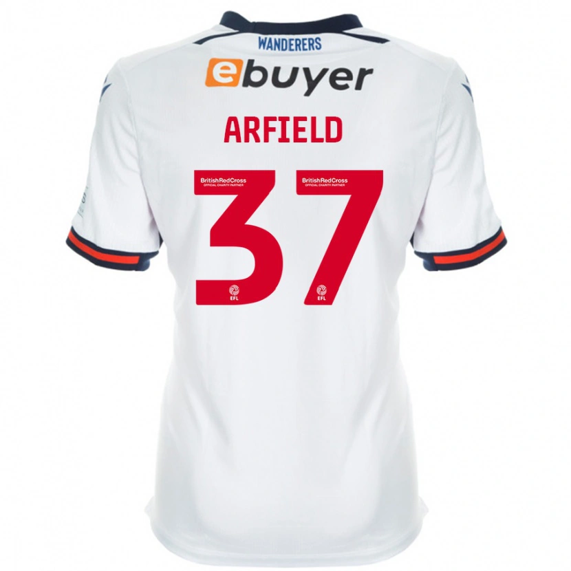 Danxen Enfant Maillot Scott Arfield #37 Blanc Tenues Domicile 2024/25 T-Shirt