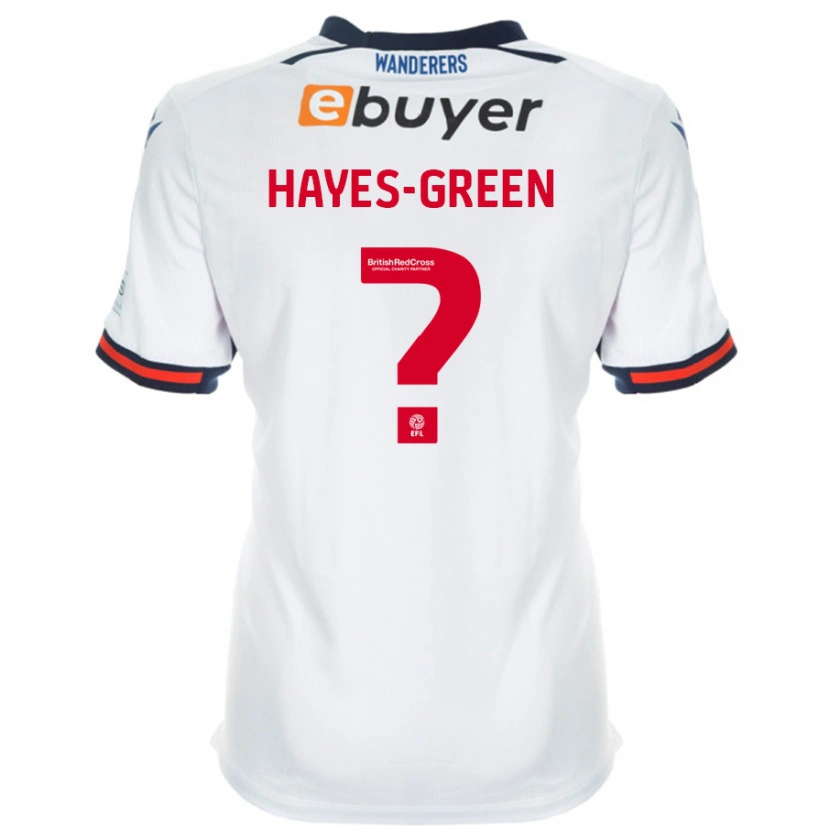 Danxen Enfant Maillot Charlie Hayes-Green #0 Blanc Tenues Domicile 2024/25 T-Shirt