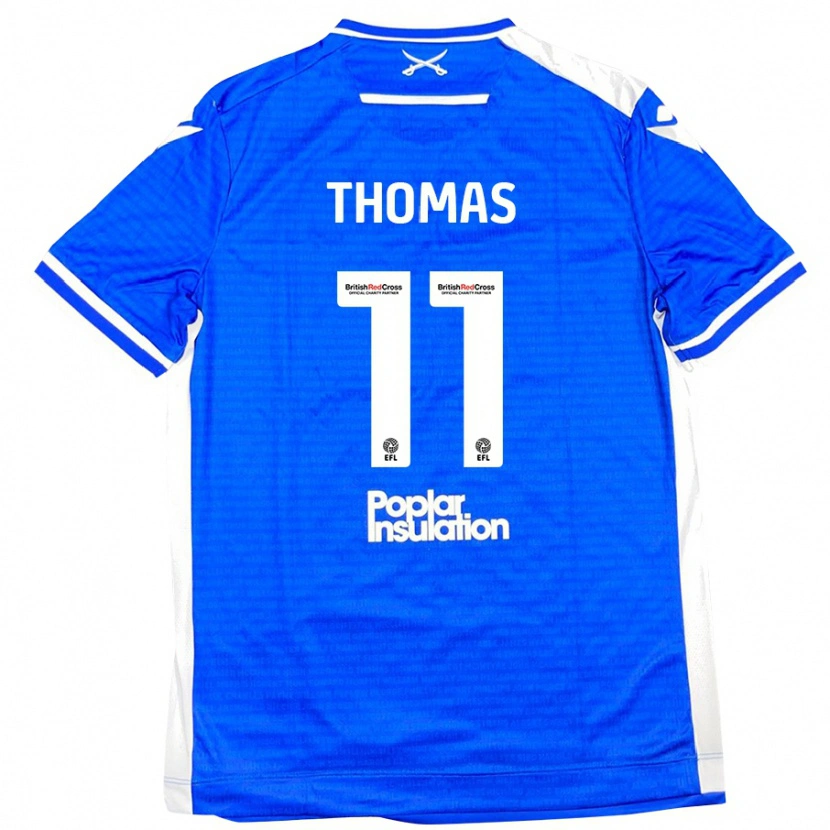 Danxen Enfant Maillot Luke Thomas #11 Bleu Blanc Tenues Domicile 2024/25 T-Shirt