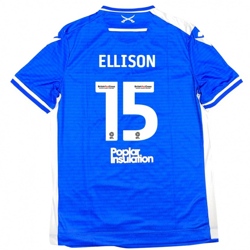 Danxen Enfant Maillot Dan Ellison #15 Bleu Blanc Tenues Domicile 2024/25 T-Shirt