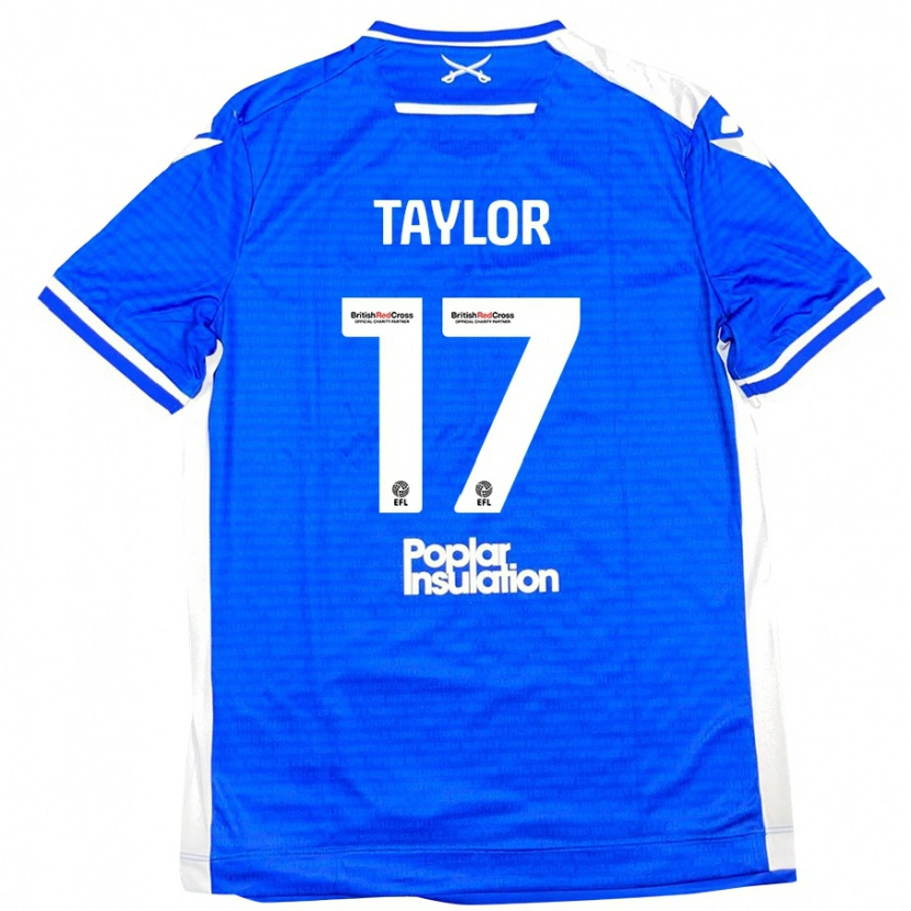 Danxen Enfant Maillot Connor Taylor #17 Bleu Blanc Tenues Domicile 2024/25 T-Shirt