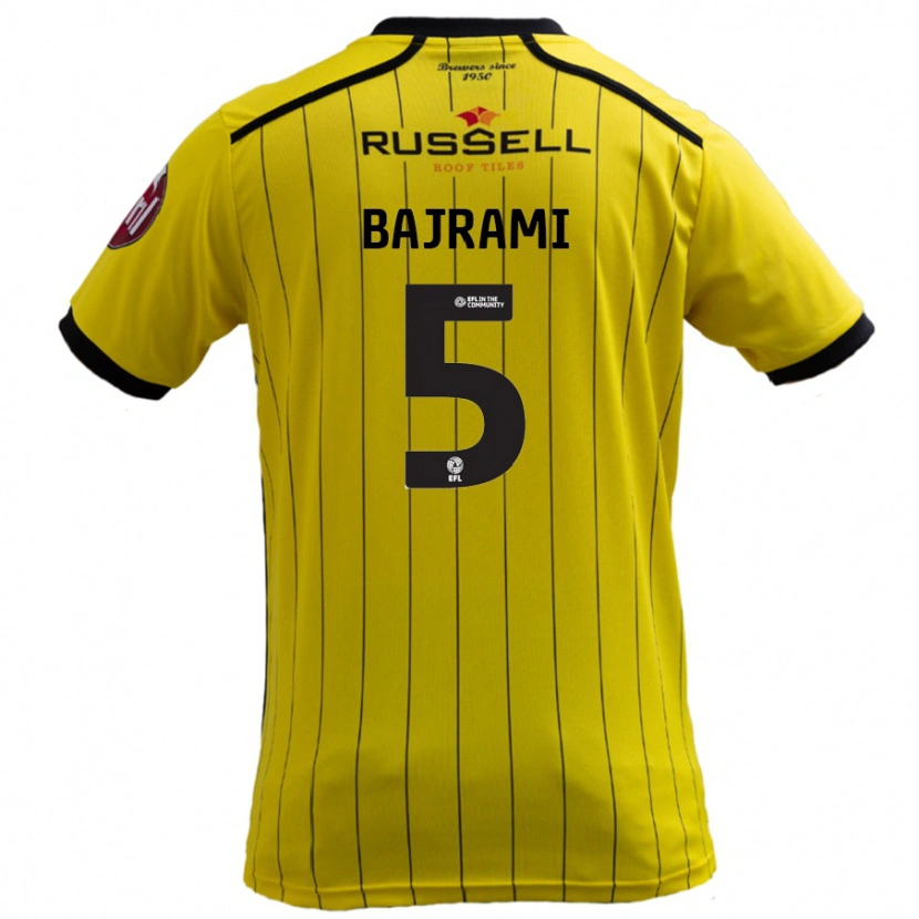 Danxen Enfant Maillot Geraldo Bajrami #5 Jaune Tenues Domicile 2024/25 T-Shirt