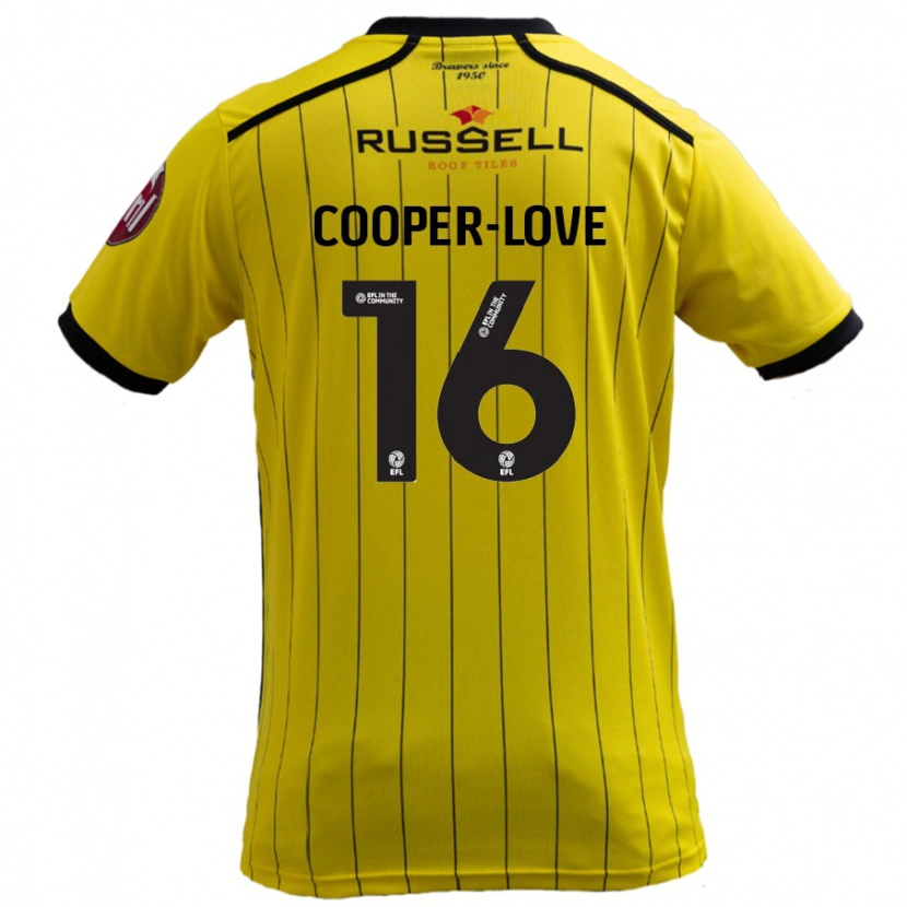 Danxen Enfant Maillot Jack Cooper-Love #16 Jaune Tenues Domicile 2024/25 T-Shirt