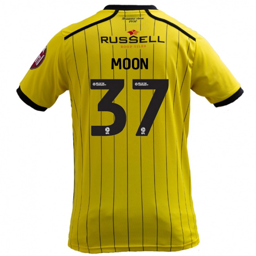 Danxen Enfant Maillot Jasper Moon #37 Jaune Tenues Domicile 2024/25 T-Shirt