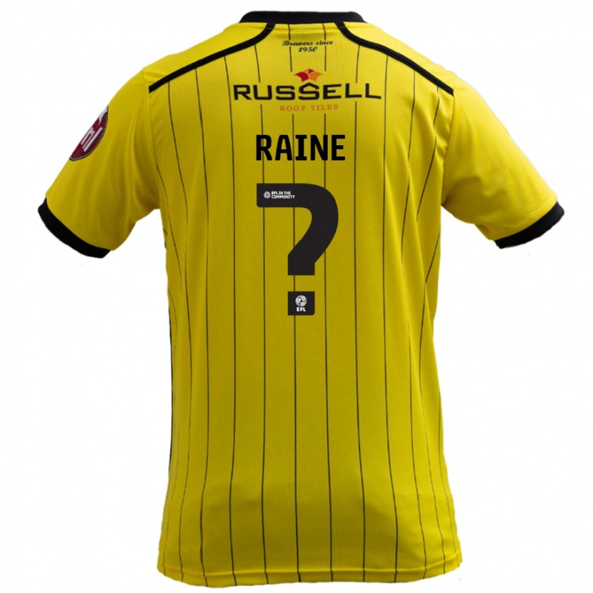 Danxen Enfant Maillot Max Raine #0 Jaune Tenues Domicile 2024/25 T-Shirt