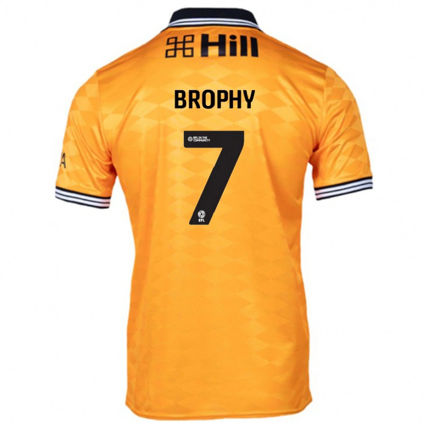 Danxen Enfant Maillot James Brophy #7 Orange Tenues Domicile 2024/25 T-Shirt