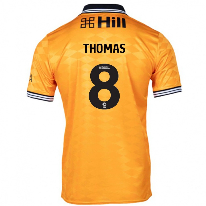 Danxen Enfant Maillot George Thomas #8 Orange Tenues Domicile 2024/25 T-Shirt