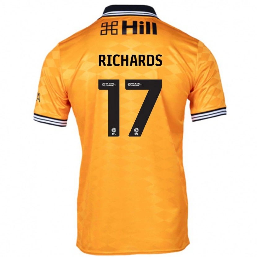 Danxen Enfant Maillot Taylor Richards #17 Orange Tenues Domicile 2024/25 T-Shirt