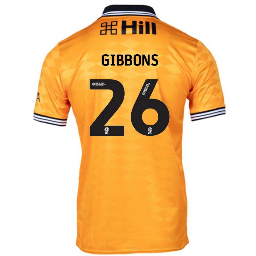 Danxen Enfant Maillot James Gibbons #26 Orange Tenues Domicile 2024/25 T-Shirt