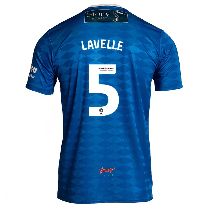 Danxen Enfant Maillot Sam Lavelle #5 Bleu Tenues Domicile 2024/25 T-Shirt