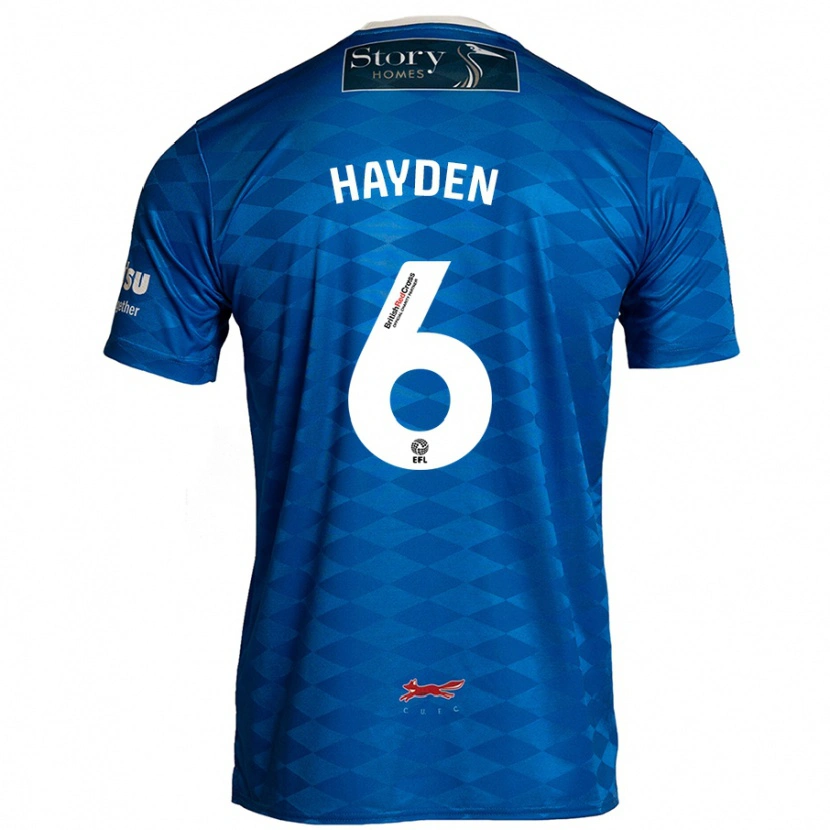 Danxen Enfant Maillot Aaron Hayden #6 Bleu Tenues Domicile 2024/25 T-Shirt