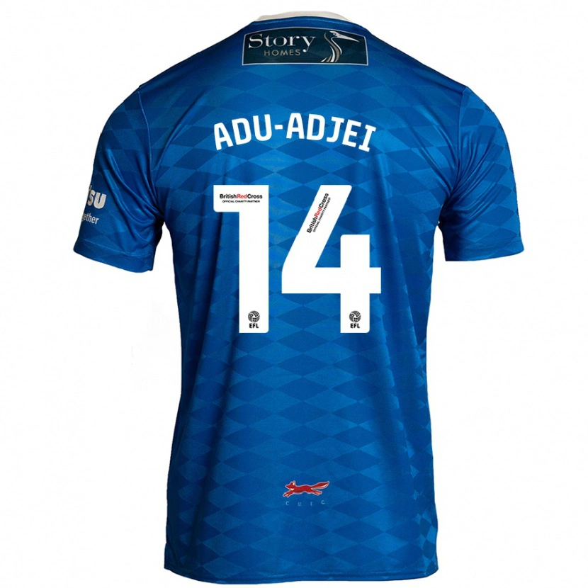 Danxen Enfant Maillot Daniel Adu-Adjei #14 Bleu Tenues Domicile 2024/25 T-Shirt