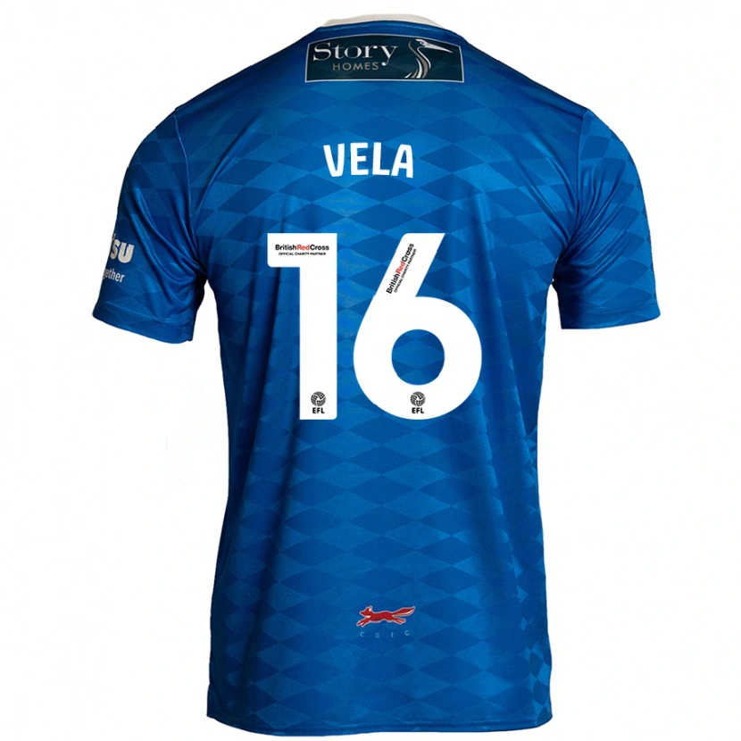 Danxen Enfant Maillot Josh Vela #16 Bleu Tenues Domicile 2024/25 T-Shirt