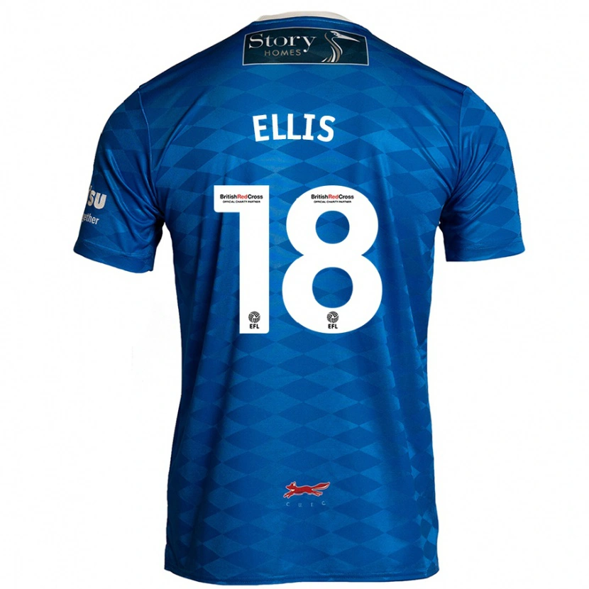 Danxen Enfant Maillot Jack Ellis #18 Bleu Tenues Domicile 2024/25 T-Shirt