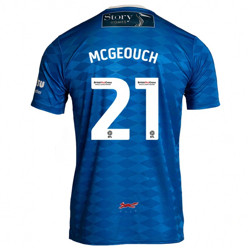 Danxen Enfant Maillot Dylan Mcgeouch #21 Bleu Tenues Domicile 2024/25 T-Shirt