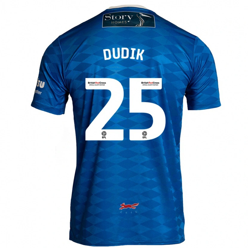 Danxen Enfant Maillot Anton Dudik #25 Bleu Tenues Domicile 2024/25 T-Shirt