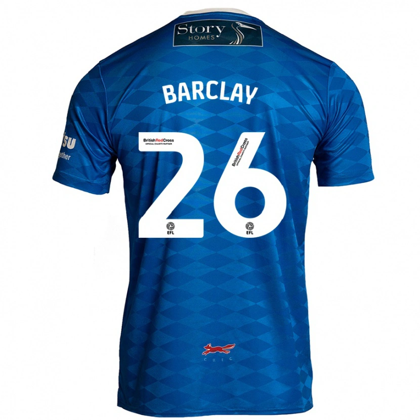 Danxen Enfant Maillot Ben Barclay #26 Bleu Tenues Domicile 2024/25 T-Shirt