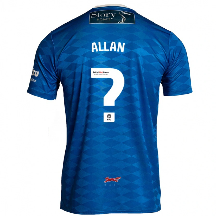 Danxen Enfant Maillot Jake Allan #0 Bleu Tenues Domicile 2024/25 T-Shirt