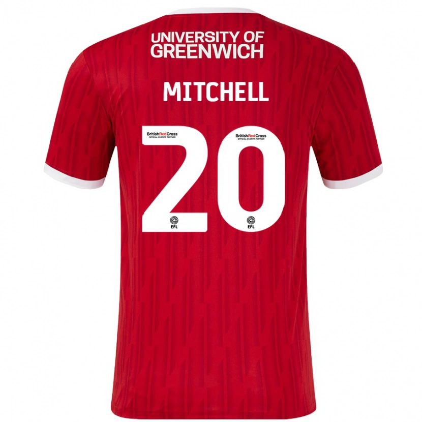 Danxen Enfant Maillot Zach Mitchell #20 Rouge Blanc Tenues Domicile 2024/25 T-Shirt