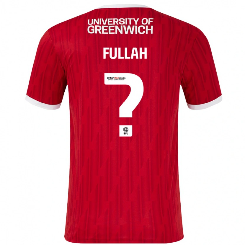 Danxen Enfant Maillot Ibrahim Fullah #0 Rouge Blanc Tenues Domicile 2024/25 T-Shirt