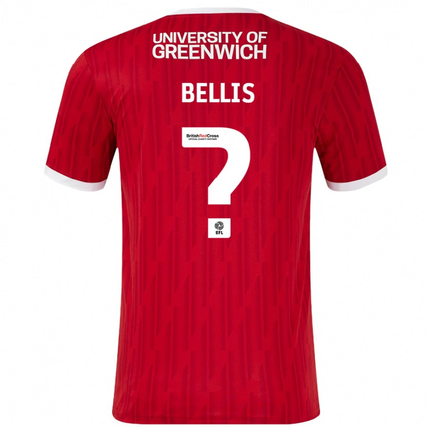 Danxen Enfant Maillot Reece Bellis #0 Rouge Blanc Tenues Domicile 2024/25 T-Shirt