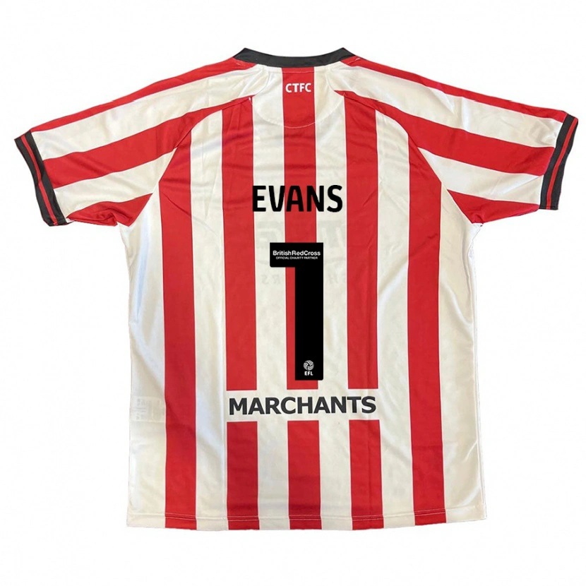 Danxen Enfant Maillot Owen Evans #1 Rouge Blanc Tenues Domicile 2024/25 T-Shirt