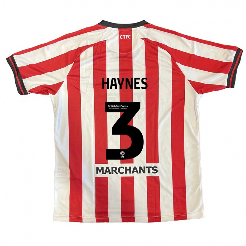 Danxen Enfant Maillot Ryan Haynes #3 Rouge Blanc Tenues Domicile 2024/25 T-Shirt