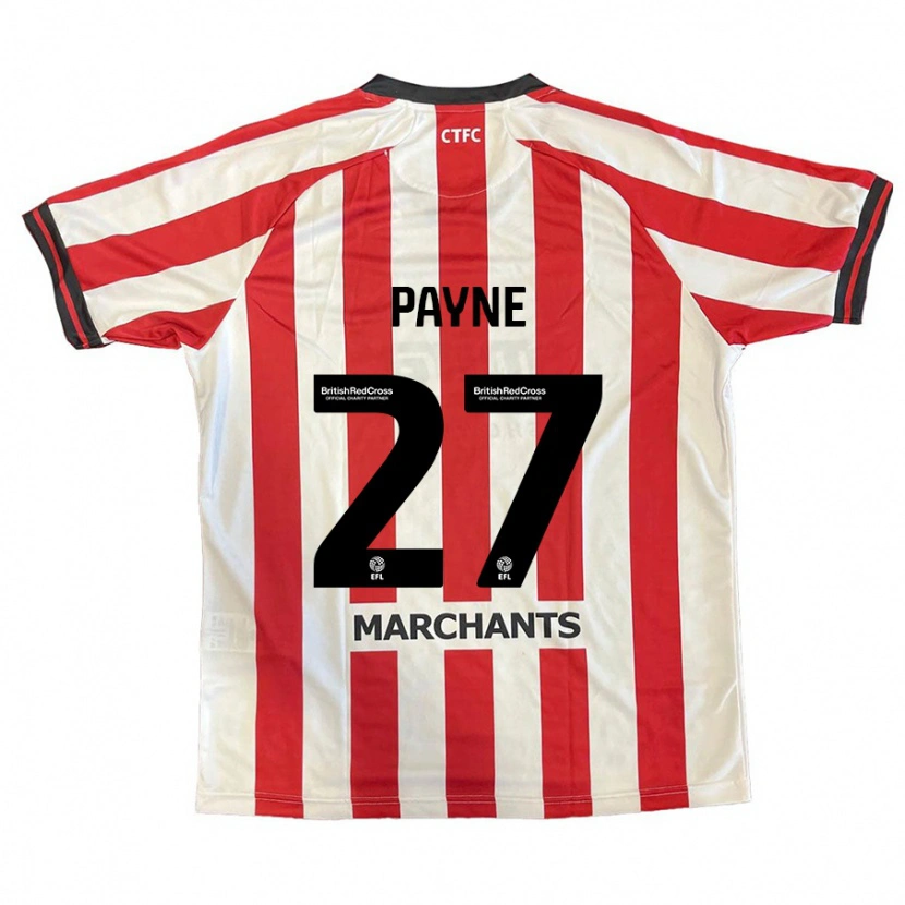 Danxen Enfant Maillot Lewis Payne #27 Rouge Blanc Tenues Domicile 2024/25 T-Shirt