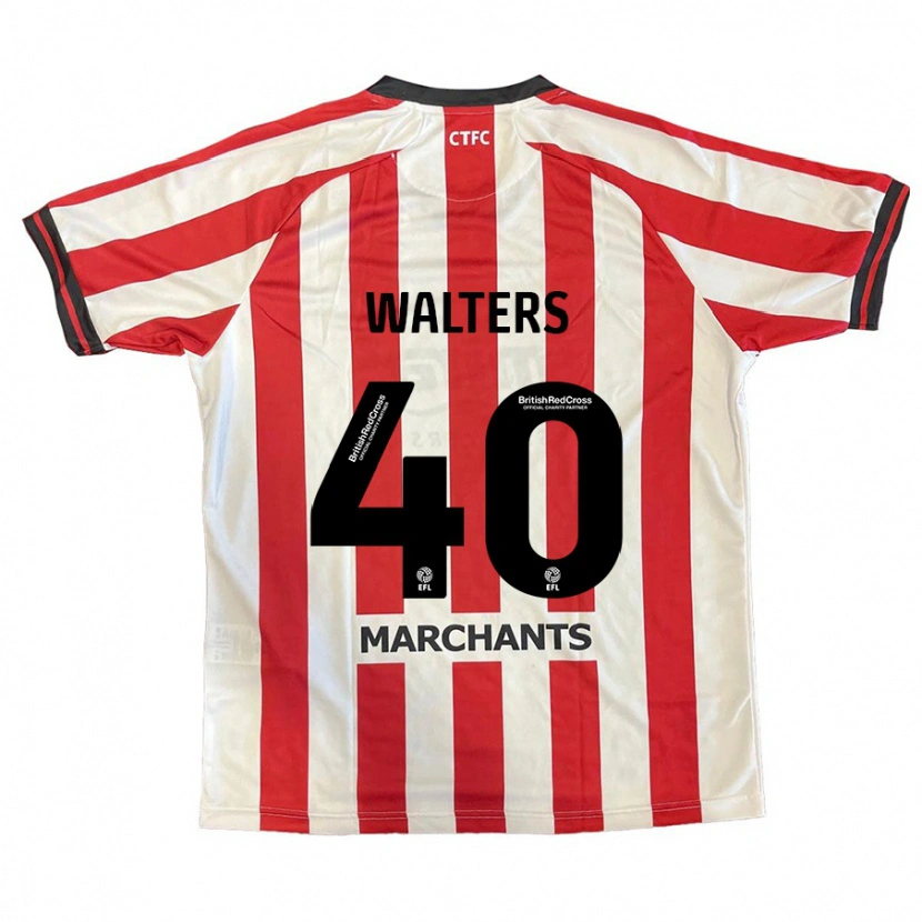 Danxen Enfant Maillot Cameron Walters #40 Rouge Blanc Tenues Domicile 2024/25 T-Shirt