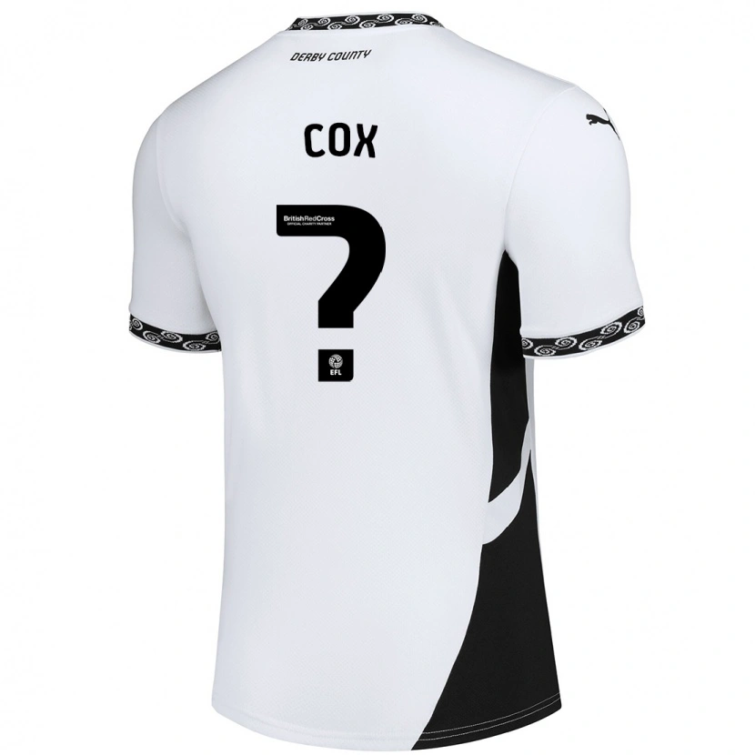 Danxen Enfant Maillot Daniel Cox #0 Blanc Noir Tenues Domicile 2024/25 T-Shirt