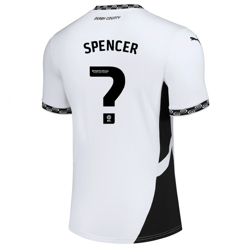 Danxen Enfant Maillot Morten Spencer #0 Blanc Noir Tenues Domicile 2024/25 T-Shirt