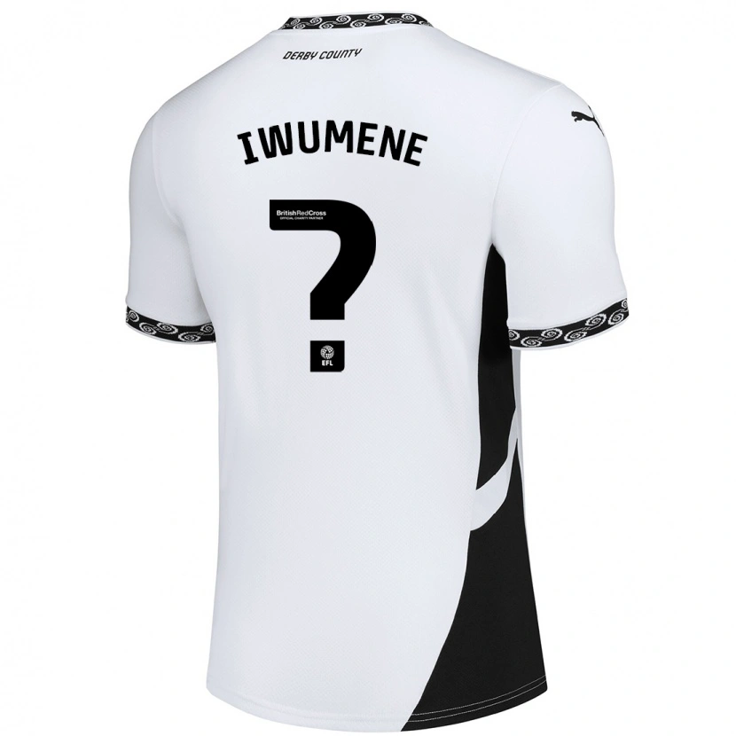 Danxen Enfant Maillot Alex Stepien-Iwumene #0 Blanc Noir Tenues Domicile 2024/25 T-Shirt