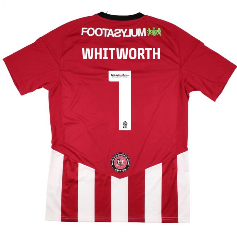 Danxen Enfant Maillot Joe Whitworth #1 Rouge Blanc Tenues Domicile 2024/25 T-Shirt