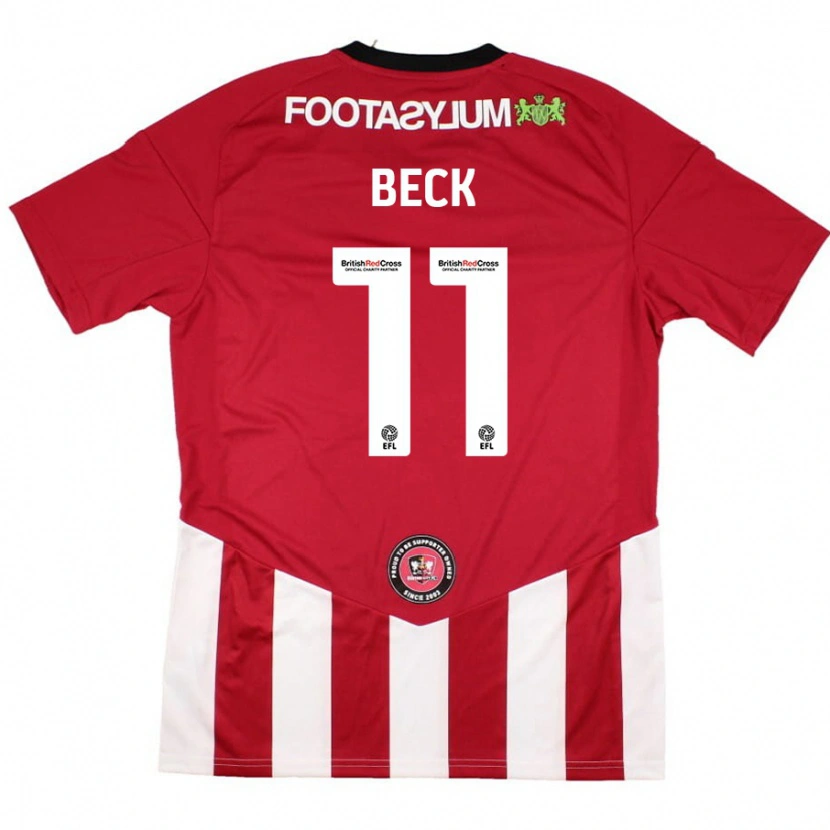 Danxen Enfant Maillot Steph Beck #11 Rouge Blanc Tenues Domicile 2024/25 T-Shirt