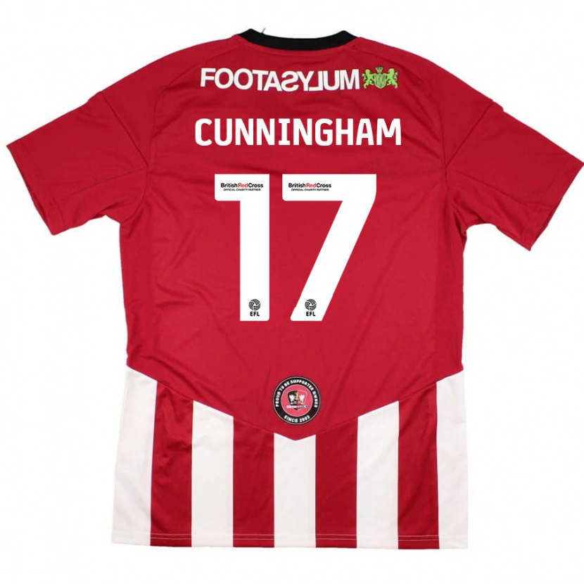 Danxen Enfant Maillot Zoe Cunningham #17 Rouge Blanc Tenues Domicile 2024/25 T-Shirt