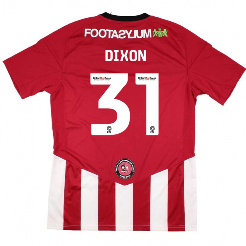 Danxen Enfant Maillot Ellen Dixon #31 Rouge Blanc Tenues Domicile 2024/25 T-Shirt