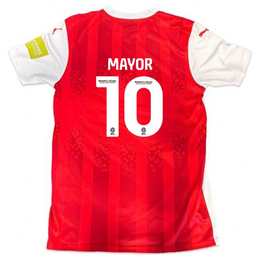 Danxen Enfant Maillot Danny Mayor #10 Rouge Blanc Tenues Domicile 2024/25 T-Shirt