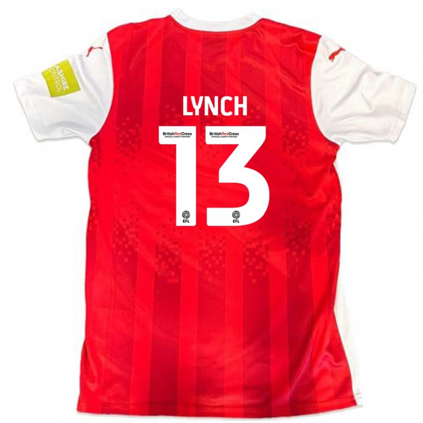 Danxen Enfant Maillot Jay Lynch #13 Rouge Blanc Tenues Domicile 2024/25 T-Shirt