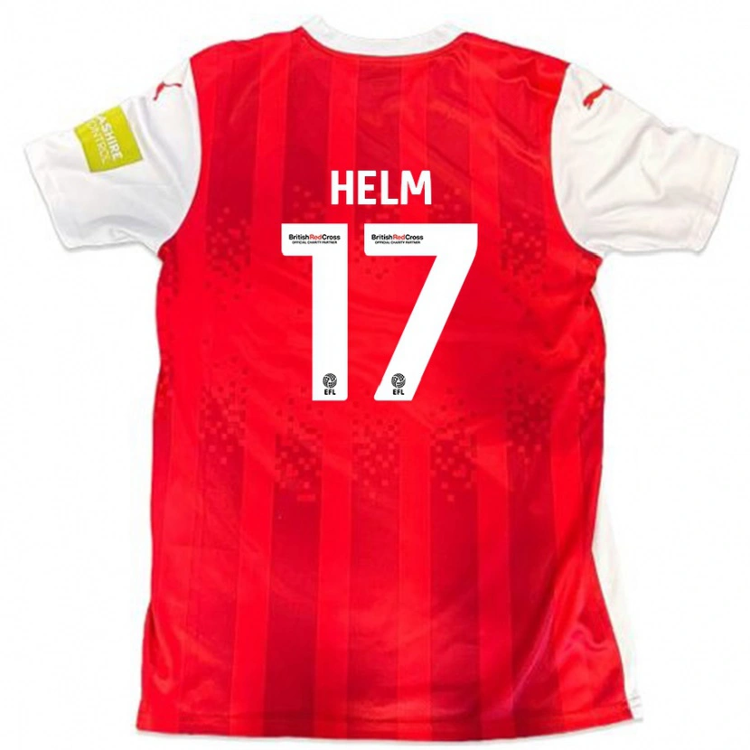 Danxen Enfant Maillot Mark Helm #17 Rouge Blanc Tenues Domicile 2024/25 T-Shirt