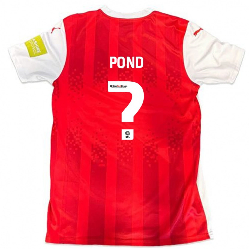 Danxen Enfant Maillot Nathan Pond #0 Rouge Blanc Tenues Domicile 2024/25 T-Shirt