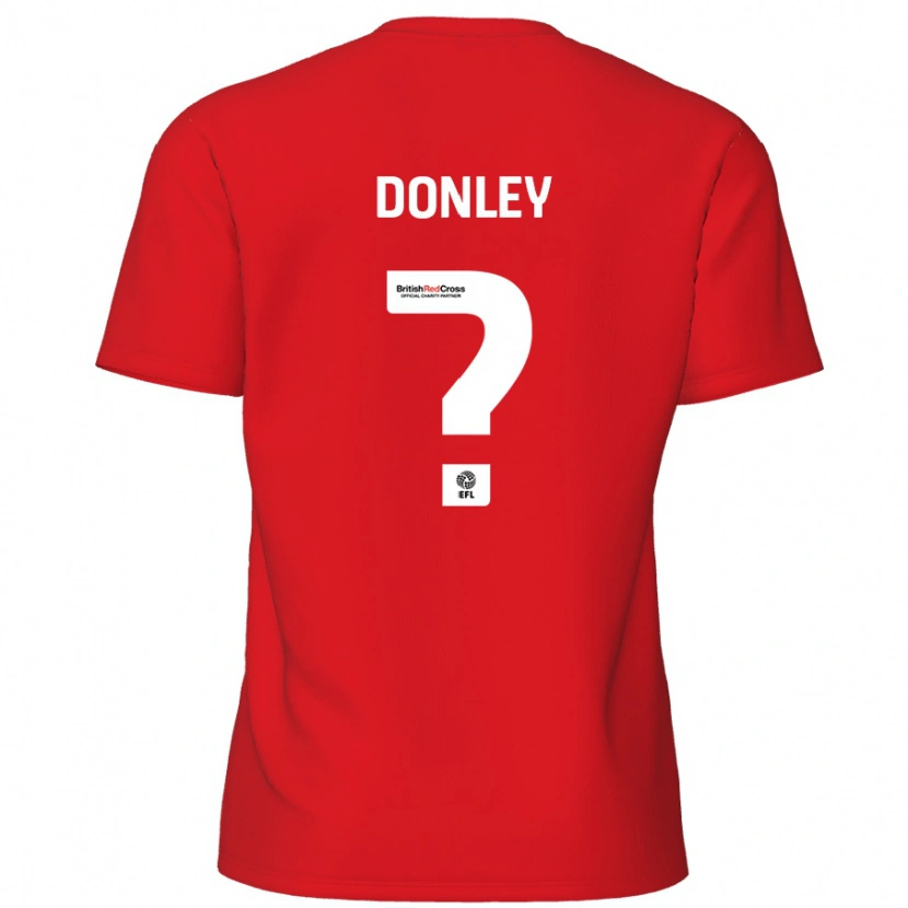 Danxen Enfant Maillot Jamie Donley #0 Rouge Tenues Domicile 2024/25 T-Shirt