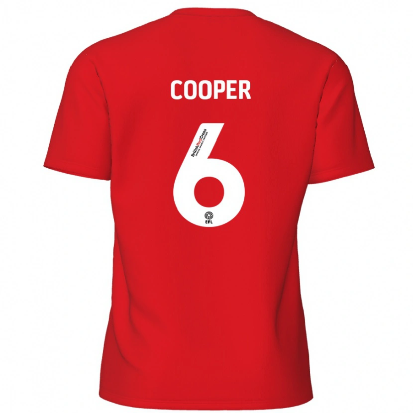 Danxen Enfant Maillot Brandon Cooper #6 Rouge Tenues Domicile 2024/25 T-Shirt