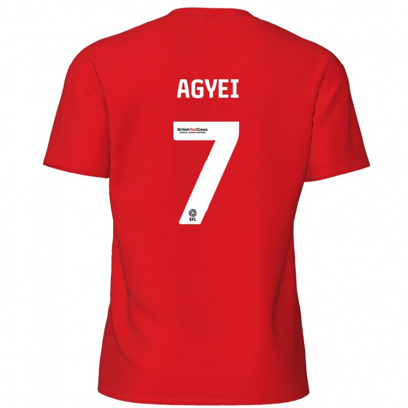 Danxen Enfant Maillot Dan Agyei #7 Rouge Tenues Domicile 2024/25 T-Shirt