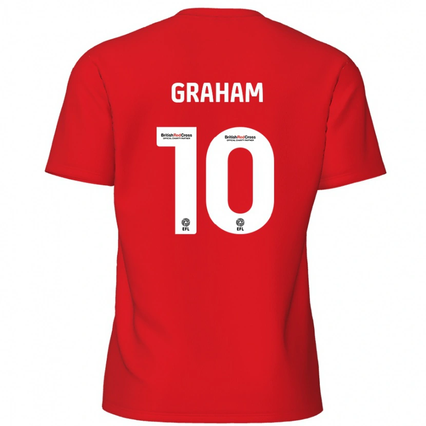 Danxen Enfant Maillot Jordan Graham #10 Rouge Tenues Domicile 2024/25 T-Shirt