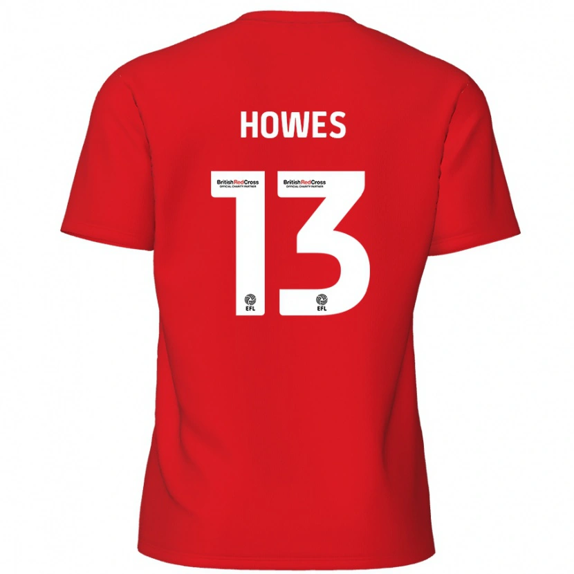 Danxen Enfant Maillot Sam Howes #13 Rouge Tenues Domicile 2024/25 T-Shirt