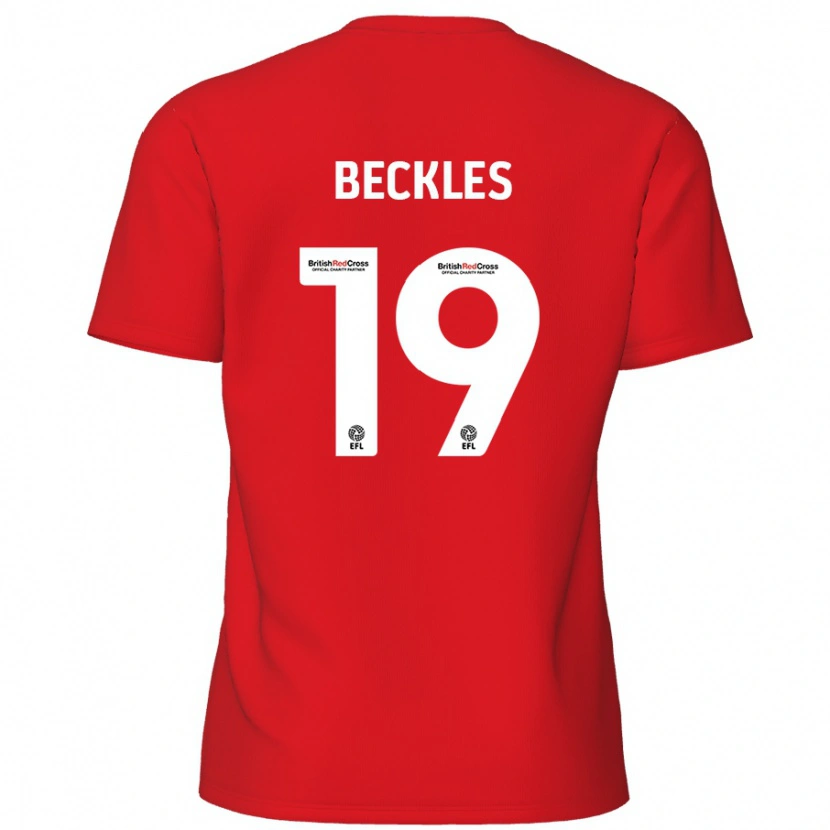 Danxen Enfant Maillot Omar Beckles #19 Rouge Tenues Domicile 2024/25 T-Shirt